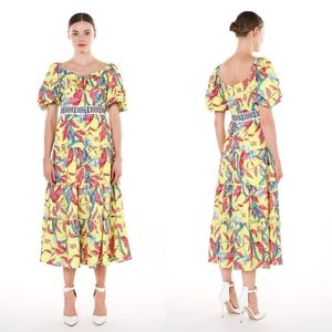 Beulah midi floral dress